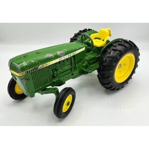 Vintage 1980’s Ertl John Deere Diecast Metal 8" Toy Tractor Green Yellow